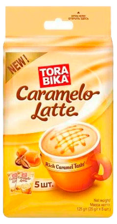 Кофейный напиток Torabika Caramelo Latte, 5х25 г