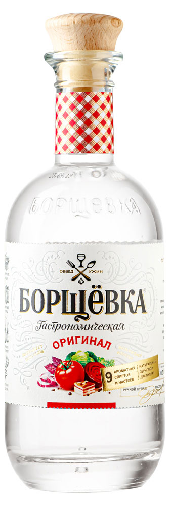 Водка «Борщёвка» Оригинал Гастрономическая Россия, 0,5 л