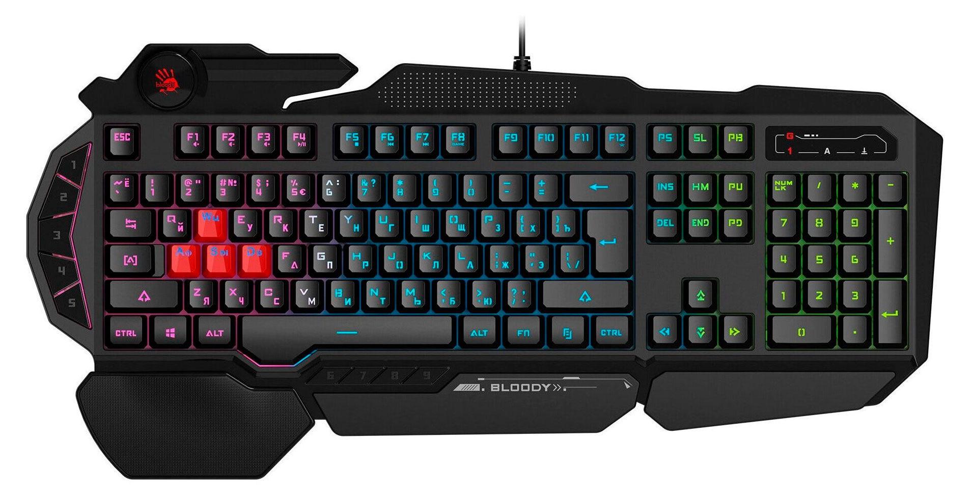 Клавиатура A4Tech Bloody B314 USB Multimedia for gamer LED