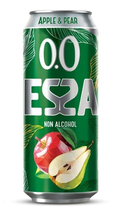 Пивной напиток Essa Apple&Pear со вкусом яблока и груши безалкогольный, 450 мл