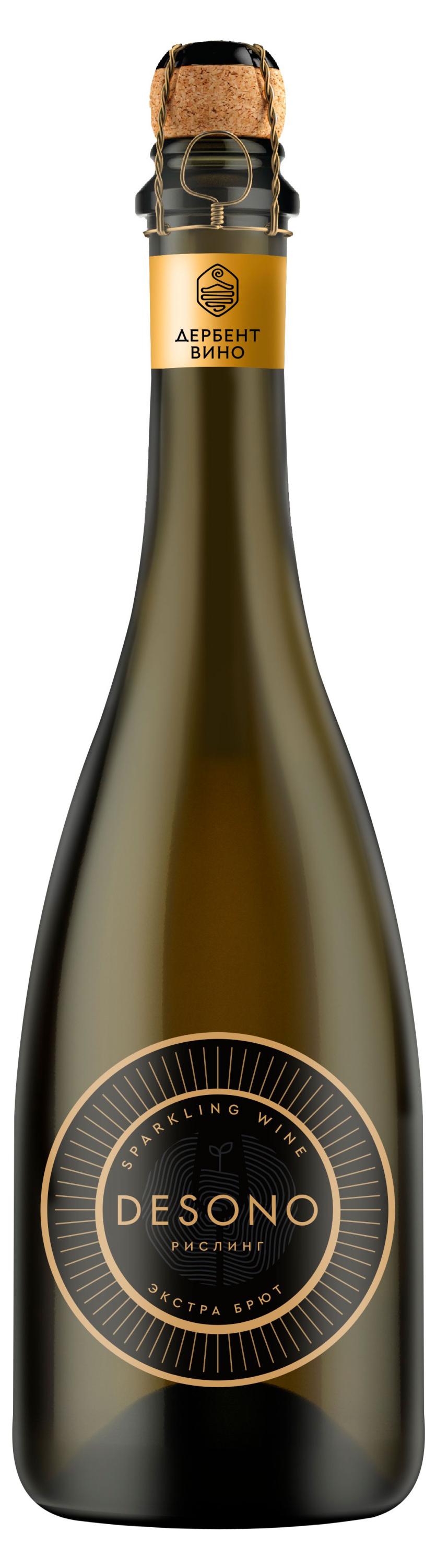 Игристое вино Desono Рислинг белое брют Россия, 0,75 л