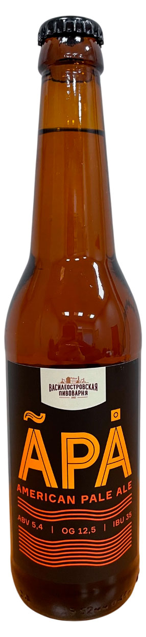 Пиво светлое «Василеостровское» Apa нефильтрованное непастиризованное 5,4%, 450 мл