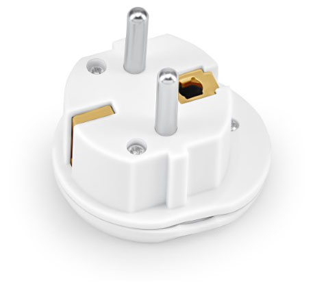 Адаптер-переходник BURO белый 1 розетка