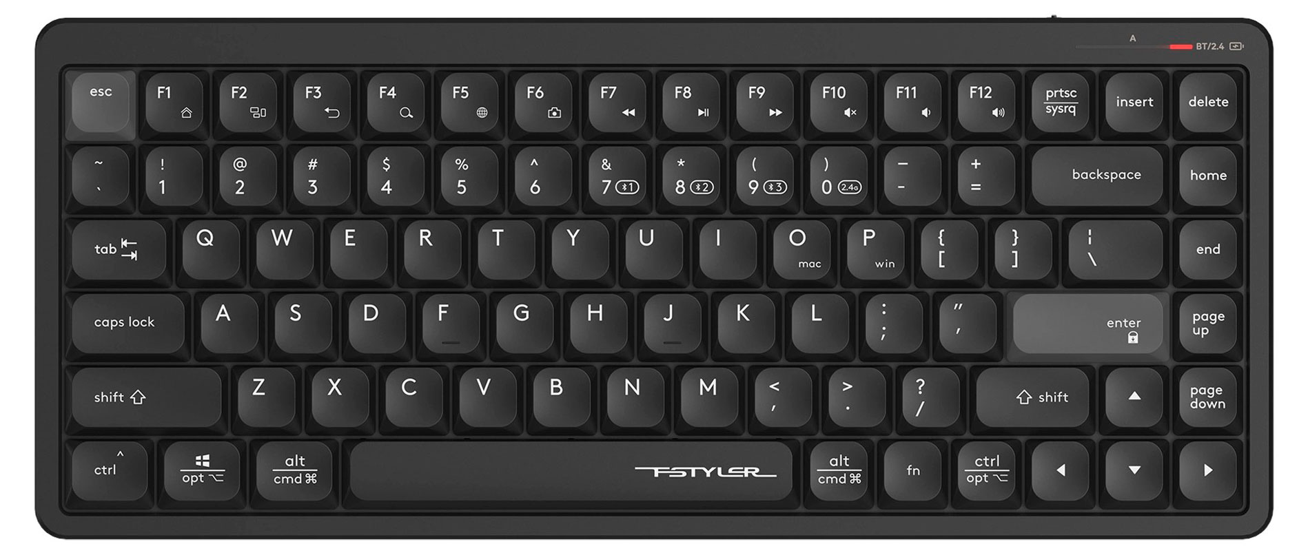 Клавиатура A4Tech Fstyler FBX53C USB беспроводная BT/Radio slim Multimedia