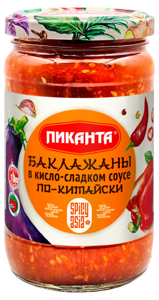 Баклажаны «Пиканта» в кисло-сладком соусе по-китайски, 360 г