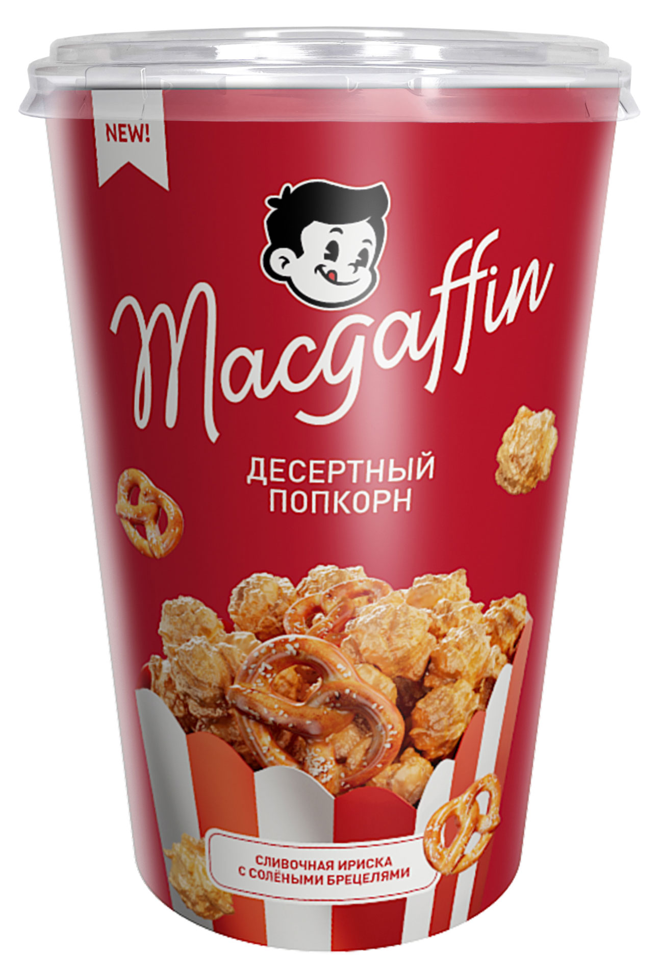 Попкорн MacGuffin Десертный сливочная ириска с солеными брецелями, 120 г