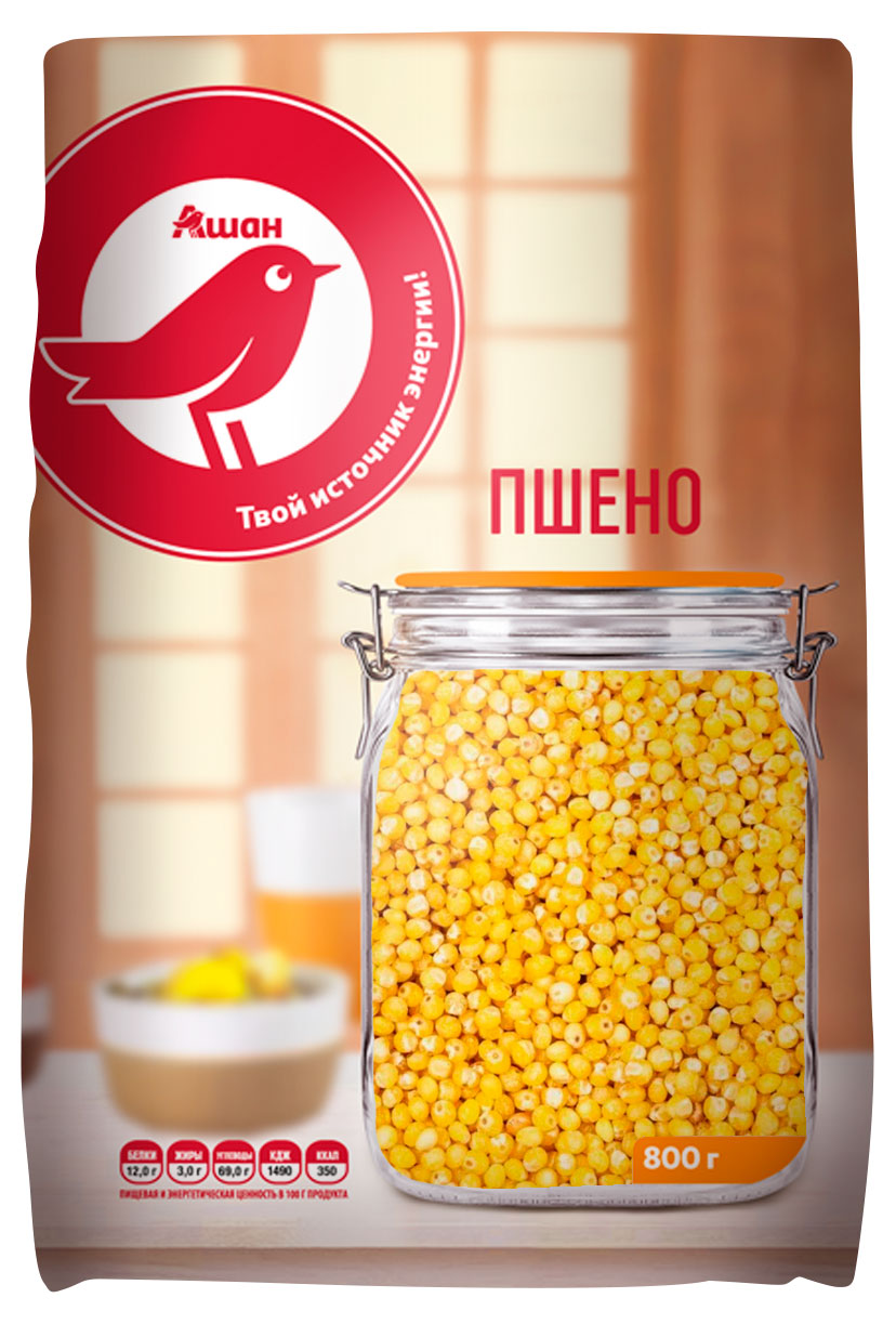 Пшено АШАН Красная птица, 800 г