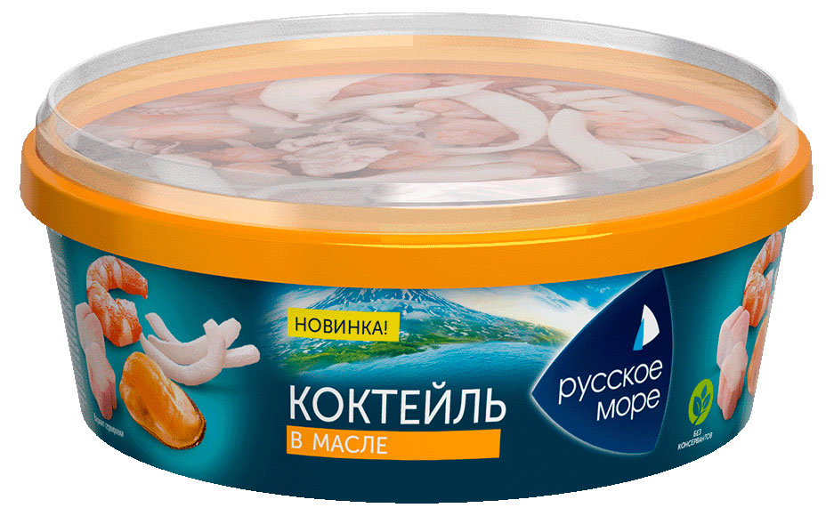 Коктейль из морепродуктов «Русское море» в масле, 300 г