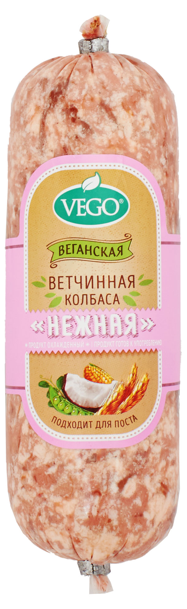 Колбаса ветчинная веганская «Vego» Vegan Нежная постная, 400 г