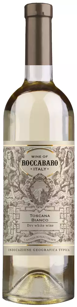 Вино ординарное РОККАБАРО ТОСКАНА БЬЯНКО 8,5-15% БЕЛ. СУХ. 0,75Л