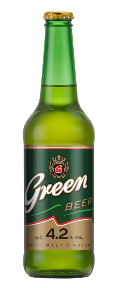 Пиво GREEN BEER СВЕТЛ. ФИЛЬТР. ПАСТЕР. СТ/Б 0,45Л