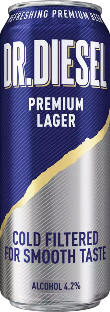 Пиво DR. DIESEL PREMIUM LAGER LIGHT СВЕТЛ. ФИЛЬТР. ПАСТЕР. Ж/Б 0,43Л