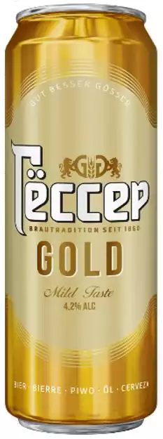 Пиво ГЕССЕР GOLD СВЕТЛ. ФИЛЬТР. ПАСТЕР. Ж/Б 0,43Л