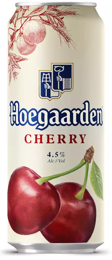 Пивной напиток HOEGAARDEN ВИШНЯ СВЕТЛ. НЕФИЛЬТР. ПАСТЕР. Ж/Б 0,45Л