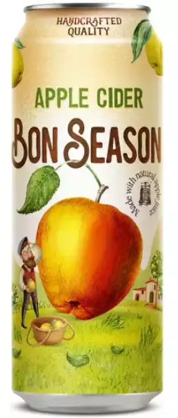 Сидр яблочный BON SEASON 4,5% ГАЗ. СЛ. ПАСТЕР. Ж/Б 0,43Л