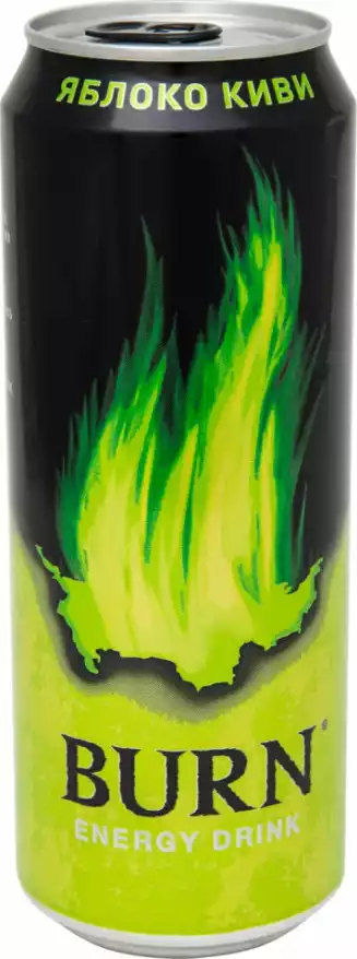 Энергетический б/а напиток BURN ENERGY DRINK ЯБЛОКО КИВИ Ж/Б 0,449Л