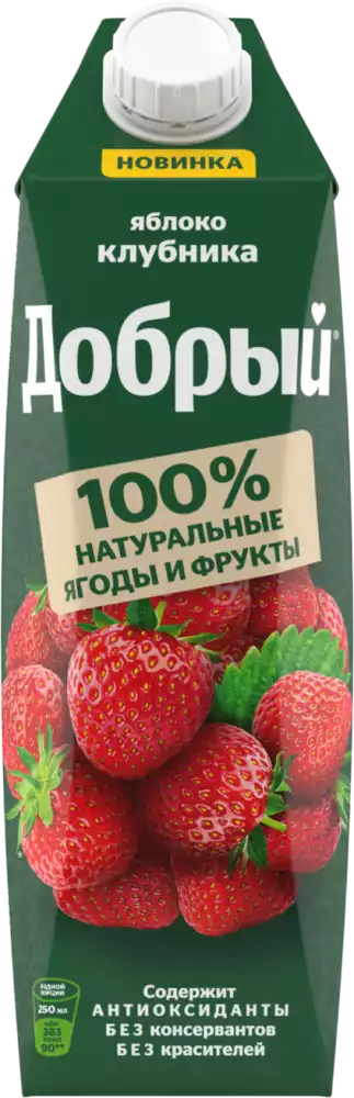 Напиток сокосодержащий ДОБРЫЙ ЯБЛОКО КЛУБНИКА 1Л