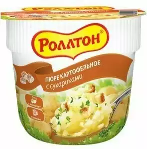 Пюре картофельное РОЛЛТОН С СУХАРИКАМИ СТАКАН 40Г