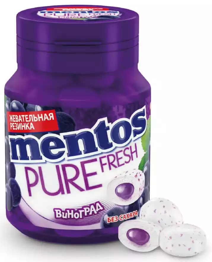 Жевательная резинка MENTOS PURE FRESH ВИНОГРАД 54Г