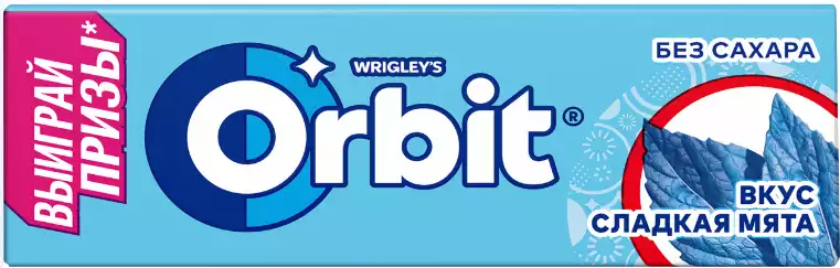 Жевательная резинка ORBIT СЛАДКАЯ МЯТА 13,6Г