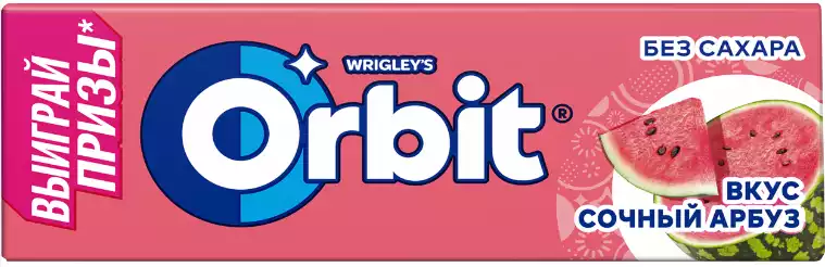 Жевательная резинка ORBIT СОЧНЫЙ АРБУЗ 13,6Г