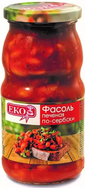 Фасоль EKO ПЕЧЕНАЯ ПО-СЕРБСКИ СТ/Б 510Г