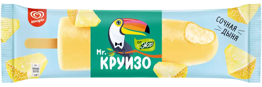 Мороженое молочное эскимо ИНМАРКО MR.КРУИЗО ДЫНЯ ТУ 65Г