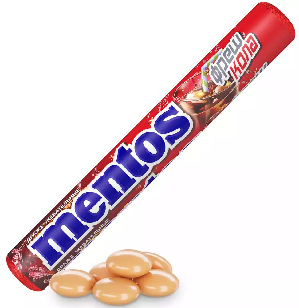 Драже жевательное MENTOS ФРЕШ КОЛА 37,5Г