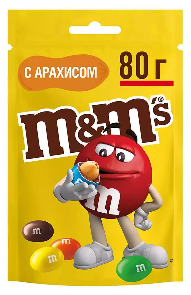 Драже M&M'S ОРЕХ 80Г