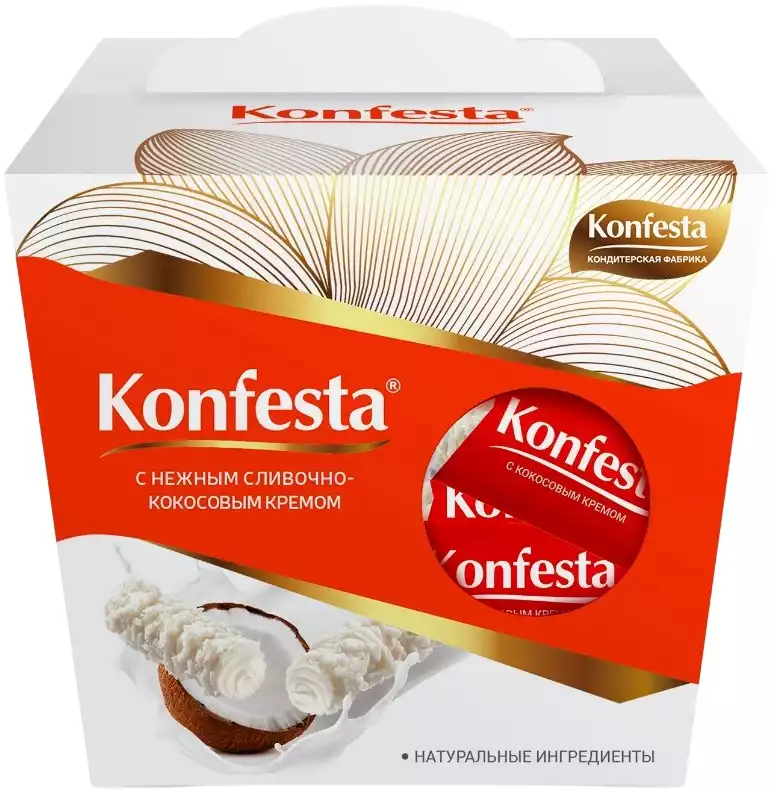 Конфеты KONFESTA С КОКОСОВОЙ НАЧИНКОЙ 150Г