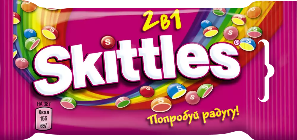 Драже SKITTLES 2В1 38Г