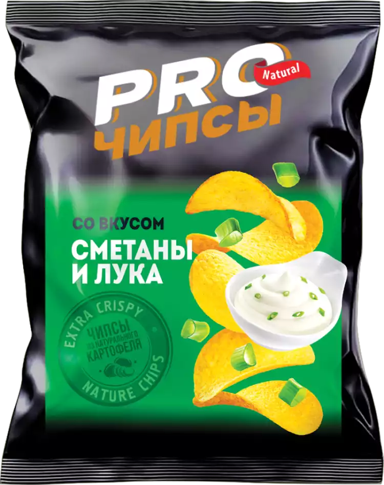 Чипсы PRO-ЧИПСЫ СМЕТАНА И ЛУК 150Г