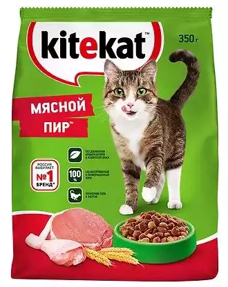 Корм сухой для кошек KITEKAT МЯСНОЙ ПИР 350Г