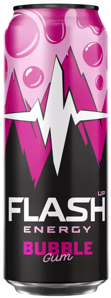 Энергетический напиток FLASH UP ENERGY BUBBLE GUM Ж/Б 0,45Л