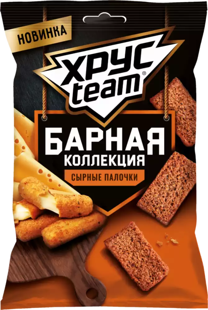 Сухарики ХРУСTEAM БАРНАЯ КОЛЛЕКЦИЯ СЫРНЫЕ ПАЛОЧКИ 70Г