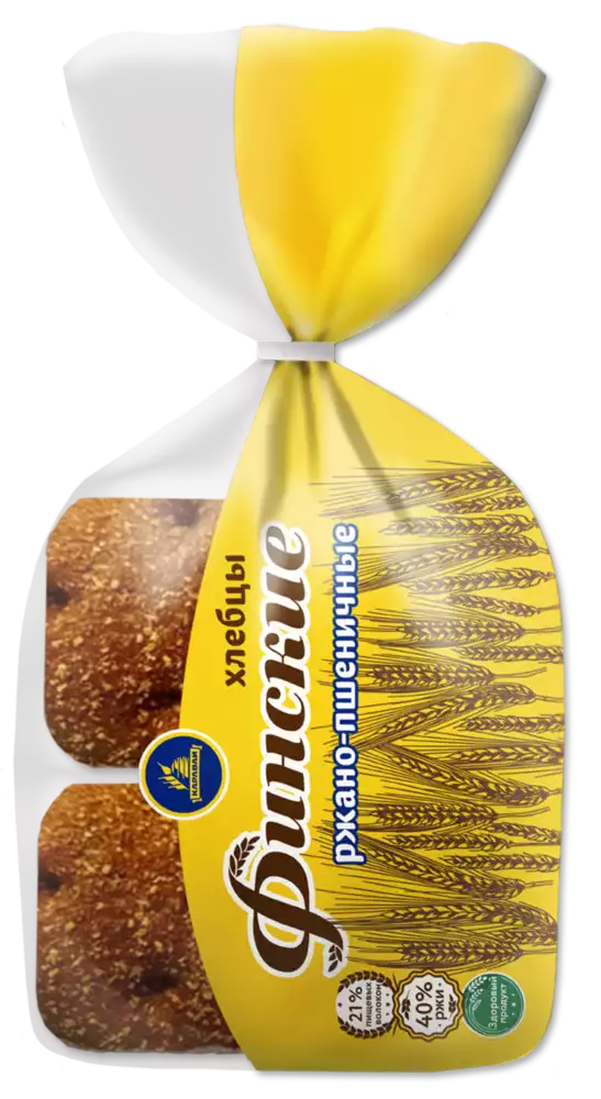 Хлебцы ФИНСКИЕ РЖАНО-ПШЕНИЧНЫЕ КАРАВАЙ ТУ 4Х60Г