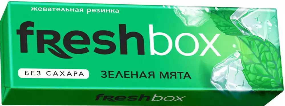 Жевательная резинка FRESHBOX БЕЗ САХАРА ЗЕЛЕНАЯ МЯТА 12,65Г