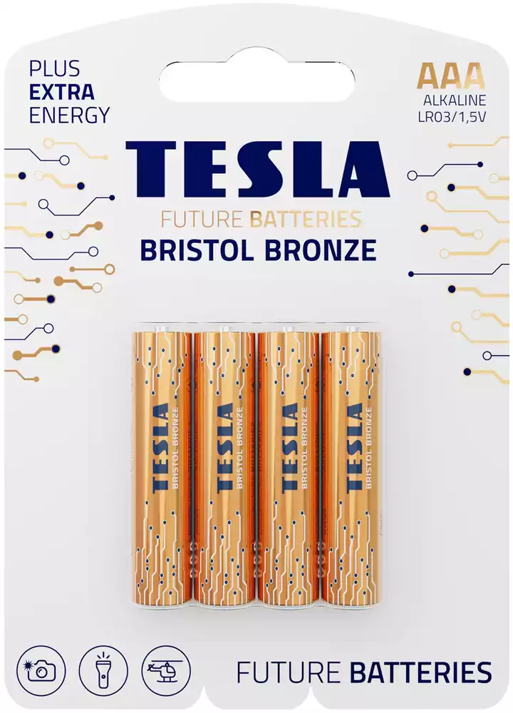 Элементы питания TESLA BATTERIES BRONZE AAA-4ШТ БЛИСТЕР