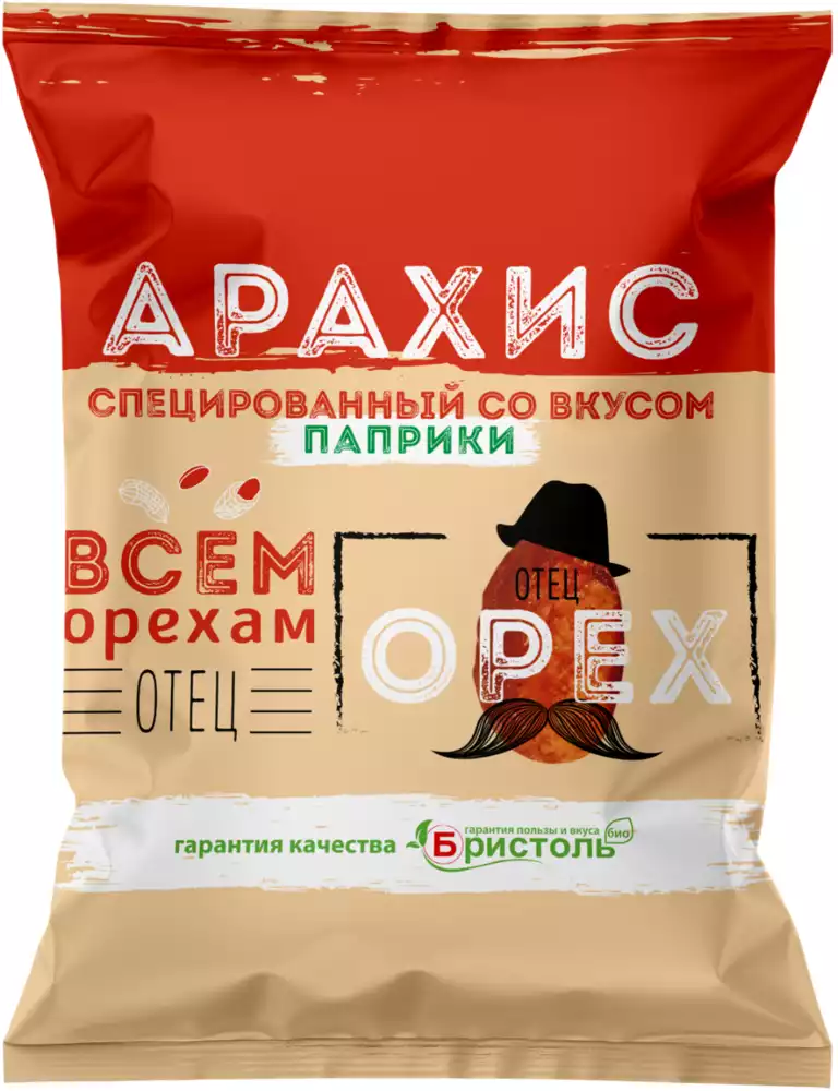 Арахис «ОТЕЦ ОРЕХ» СПЕЦИРОВАННЫЙ СО ВКУСОМ ПАПРИКИ 50Г