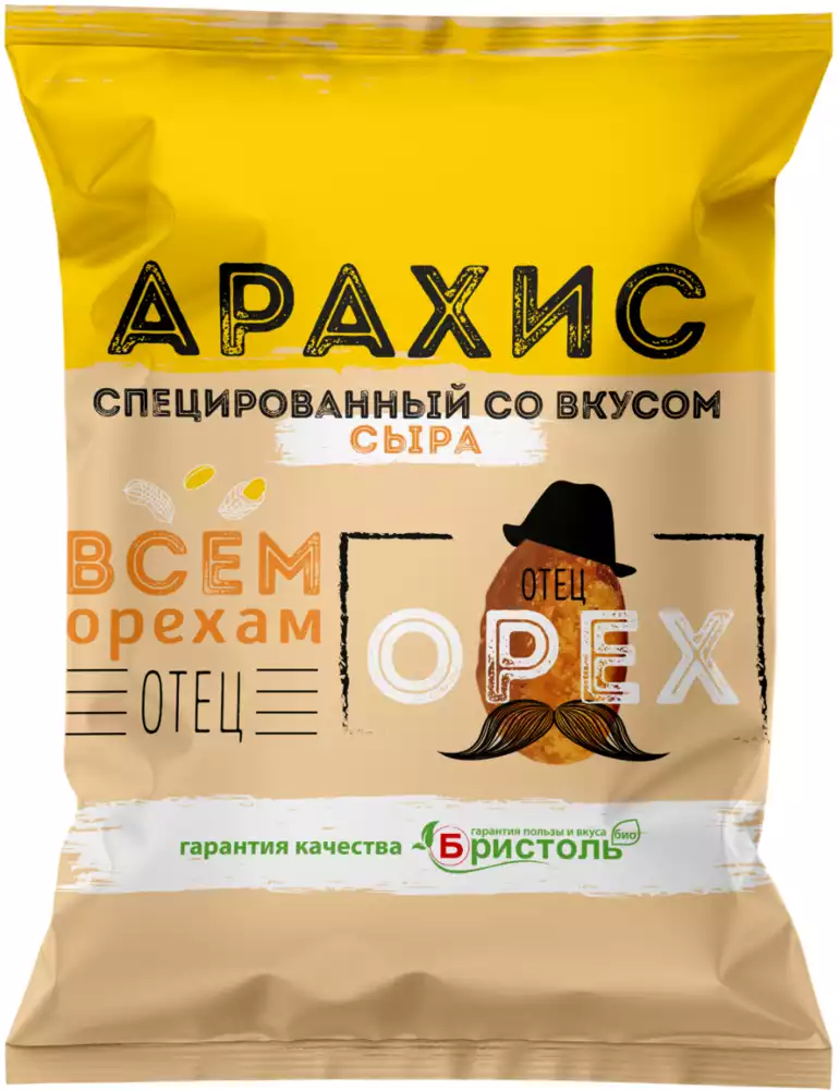 Арахис «ОТЕЦ ОРЕХ» СПЕЦИРОВАННЫЙ СО ВКУСОМ СЫРА 50Г
