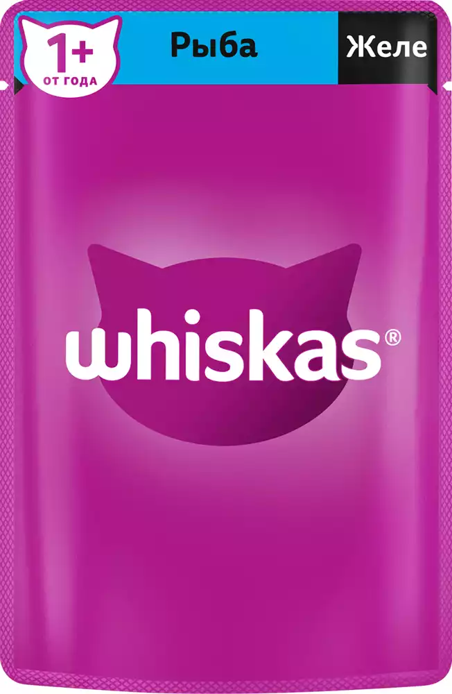Корм влажный для кошек WHISKAS MASK РЫБА В ЖЕЛЕ 75Г
