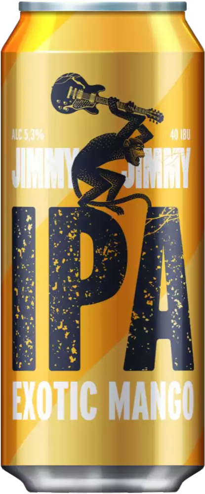 Пивной напиток JIMMY JIMMY IPA MANGO СВЕТЛ. ФИЛЬТР. ПАСТЕР. Ж/Б 0,45Л
