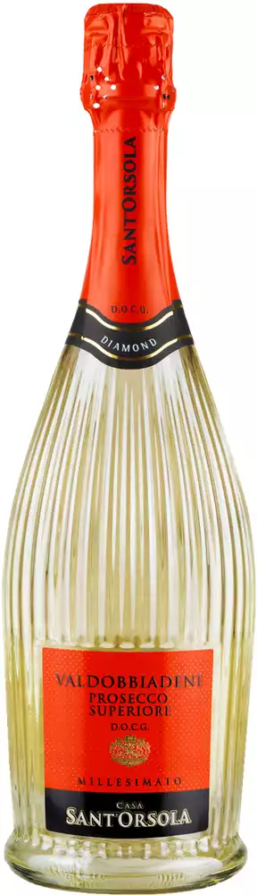 Вино игр. ВАЛЬД. ПРОСЕККО СУПЕРИОР МИЛЛЕЗИМАТО КАЗА САНТОРСОЛА 8,5-13,5% БЕЛ.БРЮТ 0,75Л