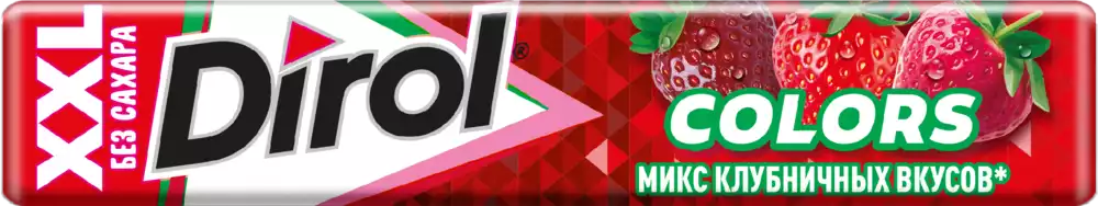 Жевательная резинка DIROL XXL МИКС КЛУБНИЧНЫХ ВКУСОВ 19Г