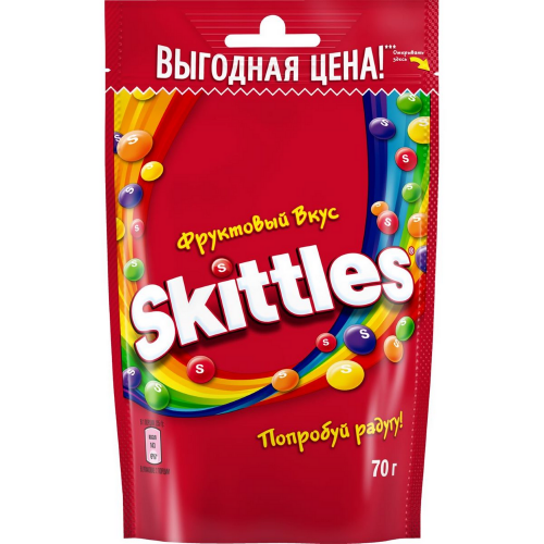 Драже ''Skittles'' Фрукты в сахарной глазури, 70 г