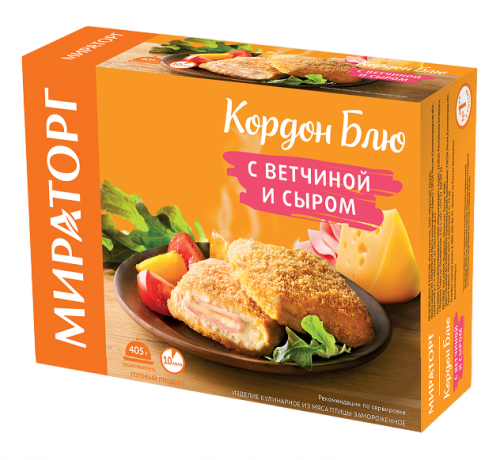 Кордон блю ''Мираторг'' с ветчиной и сыром, 405 г