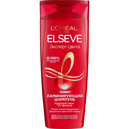 Шампунь ламинирующий L'Oreal Elseve Эксперт Цвета для окрашенных или мелированных волос 400мл