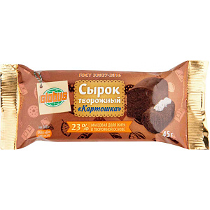 Сырок творожный Глобус Картошка 23%, 45г