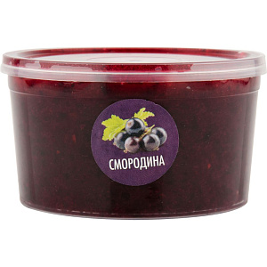 Чёрная смородина протёртая с сахаром, 1кг