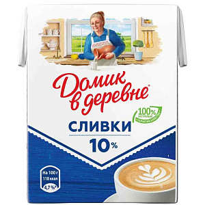 Сливки Домик в деревне 10%, 200 г